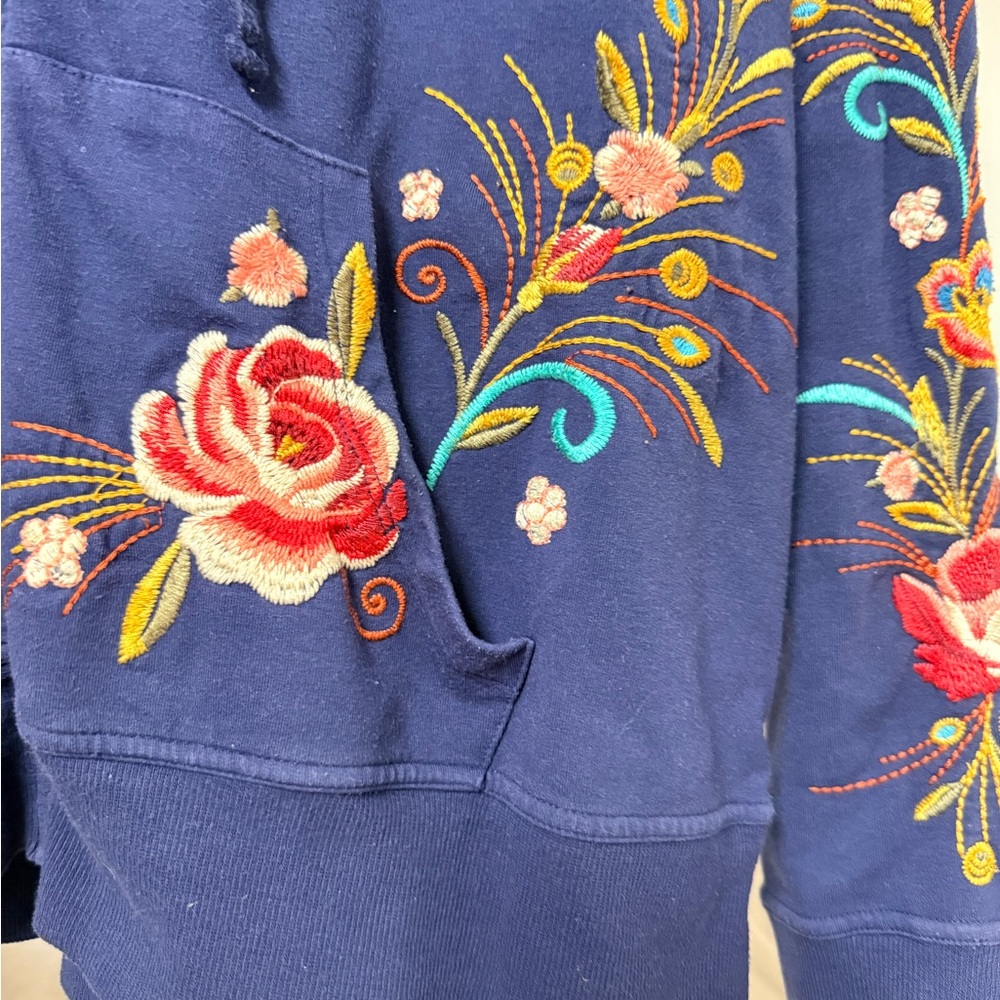 Johnny Was - Floral Shula French Terry Zipup Sweatshirt - Picture 6 of 12